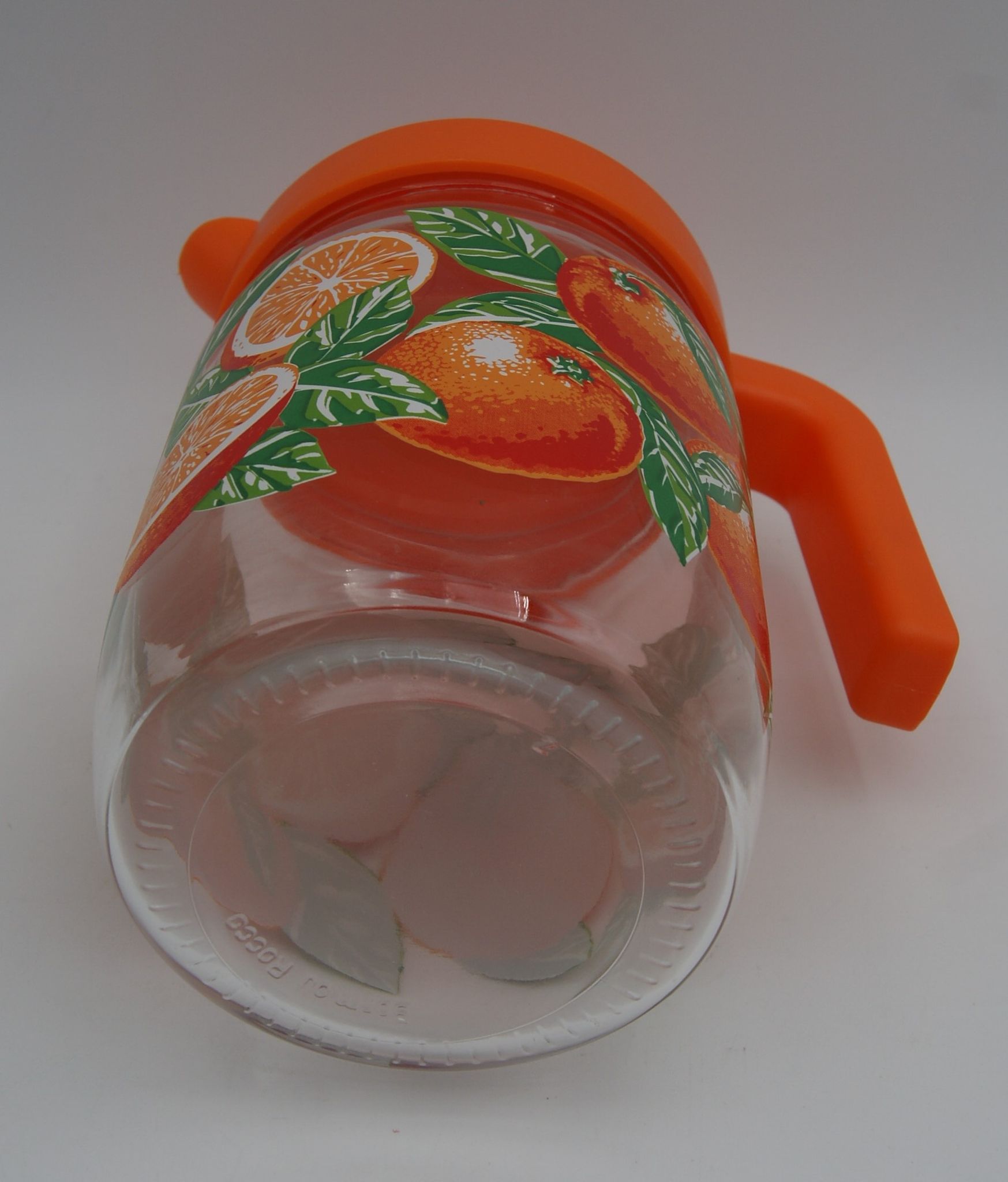 Vintage oranges glass decanter