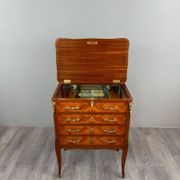 Marquetry bar cabinet, Louis XV style, 20th century