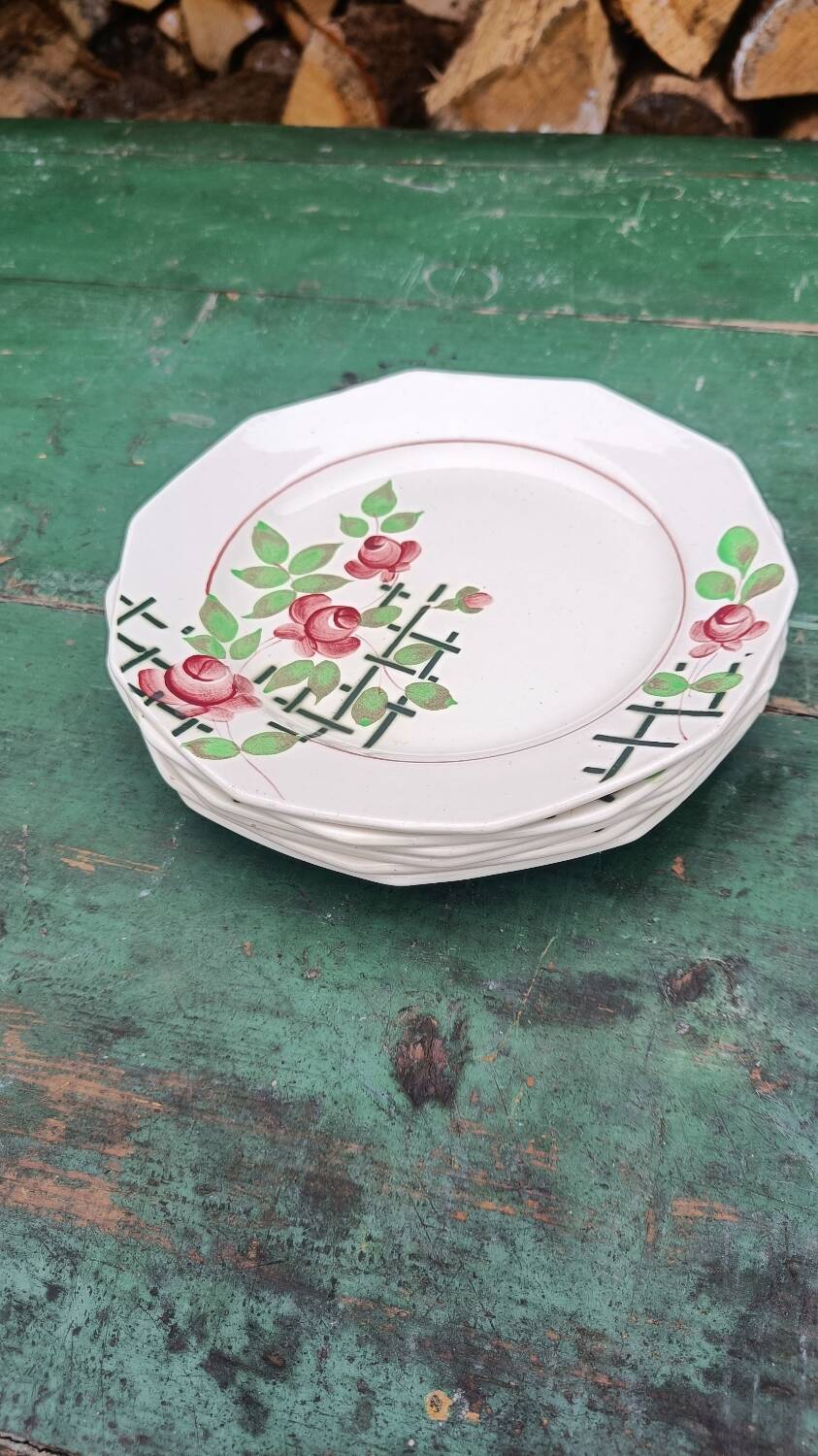 Iron earth dessert plates