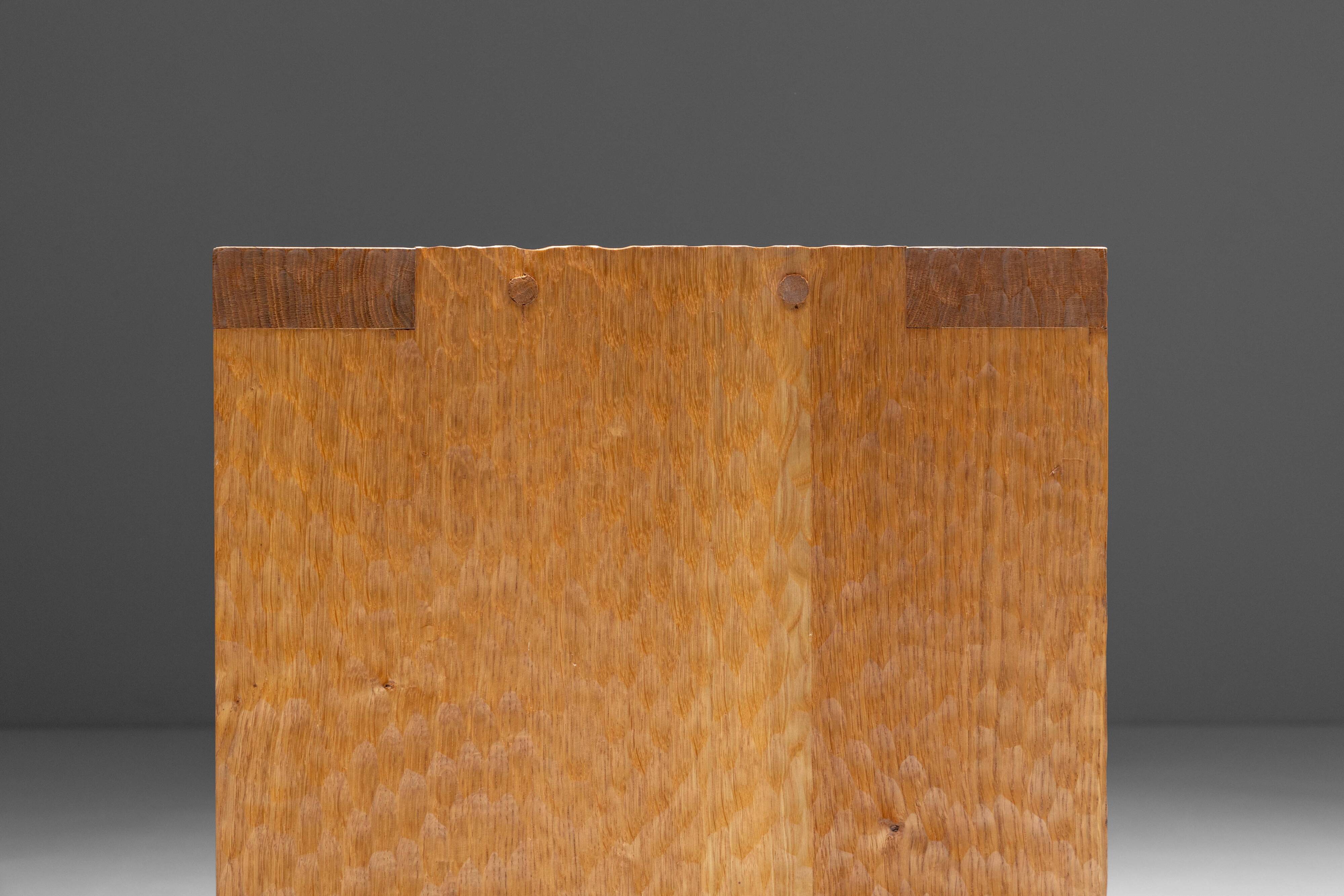 Hand-carved oak console table, France, early 21st century