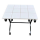 Table basse table d'appoint vintage en fer forgé noir et céramique blanche