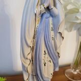 Religious Statuette of the Virgin Mary in Biscuit Porcelain