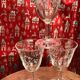 Set of 3 pretty Enghien Luminarc mulled wine glasses