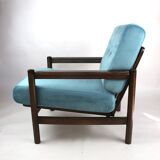 Vintage turquoise armchair, 1970s