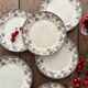 Set of 6 antique ironstone dinner plates, Alphand pattern