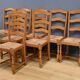 Set of 8 beech chairs – 1980