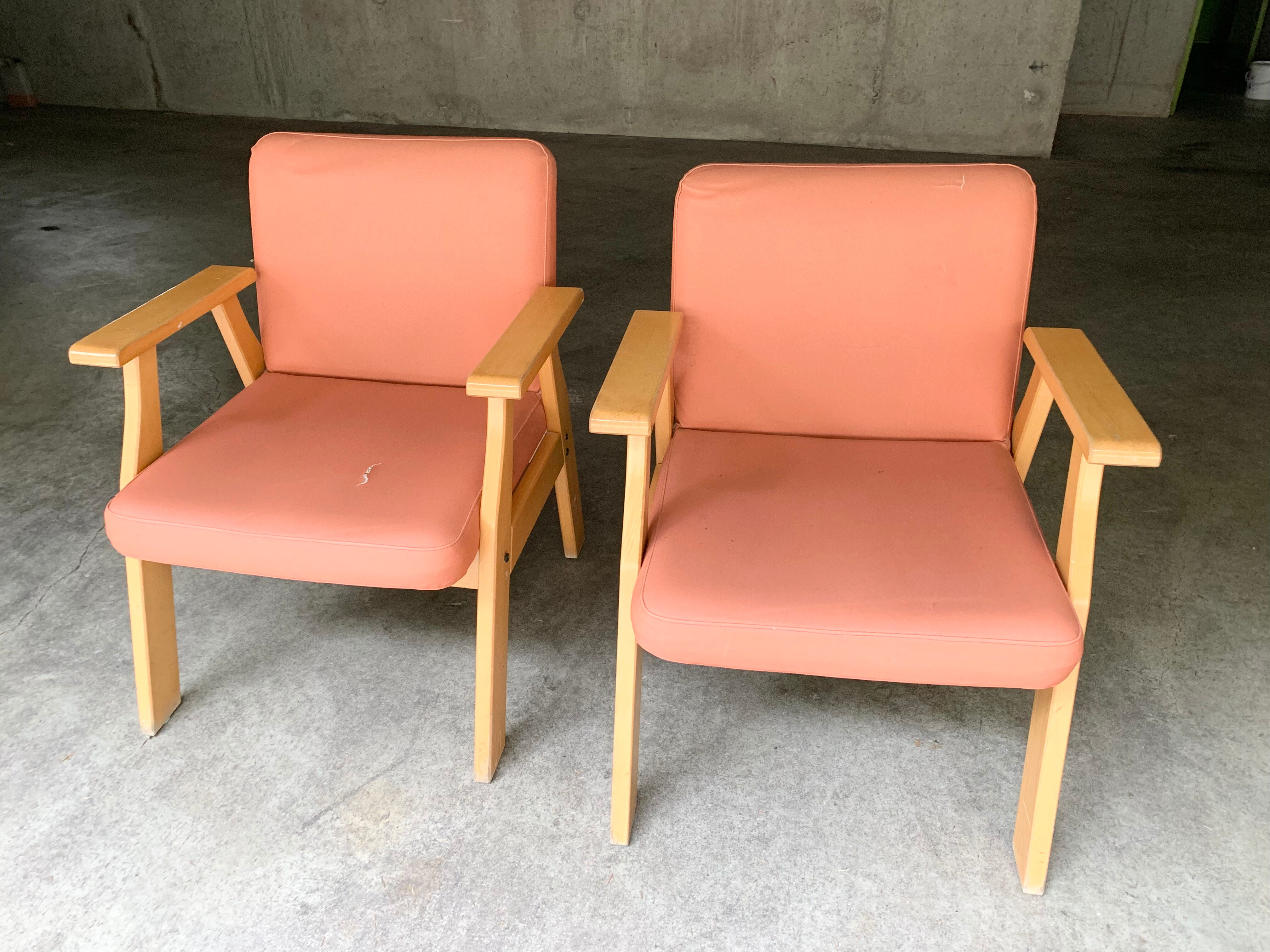 Light wood armchair