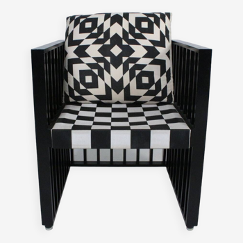 Purkersdorf armchair, 1970s Joseph Hoffmann & Koloman Moser, for Wittmann,