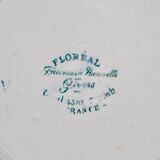 Set of 9 hollow plates Terre de Fer, Floréal model