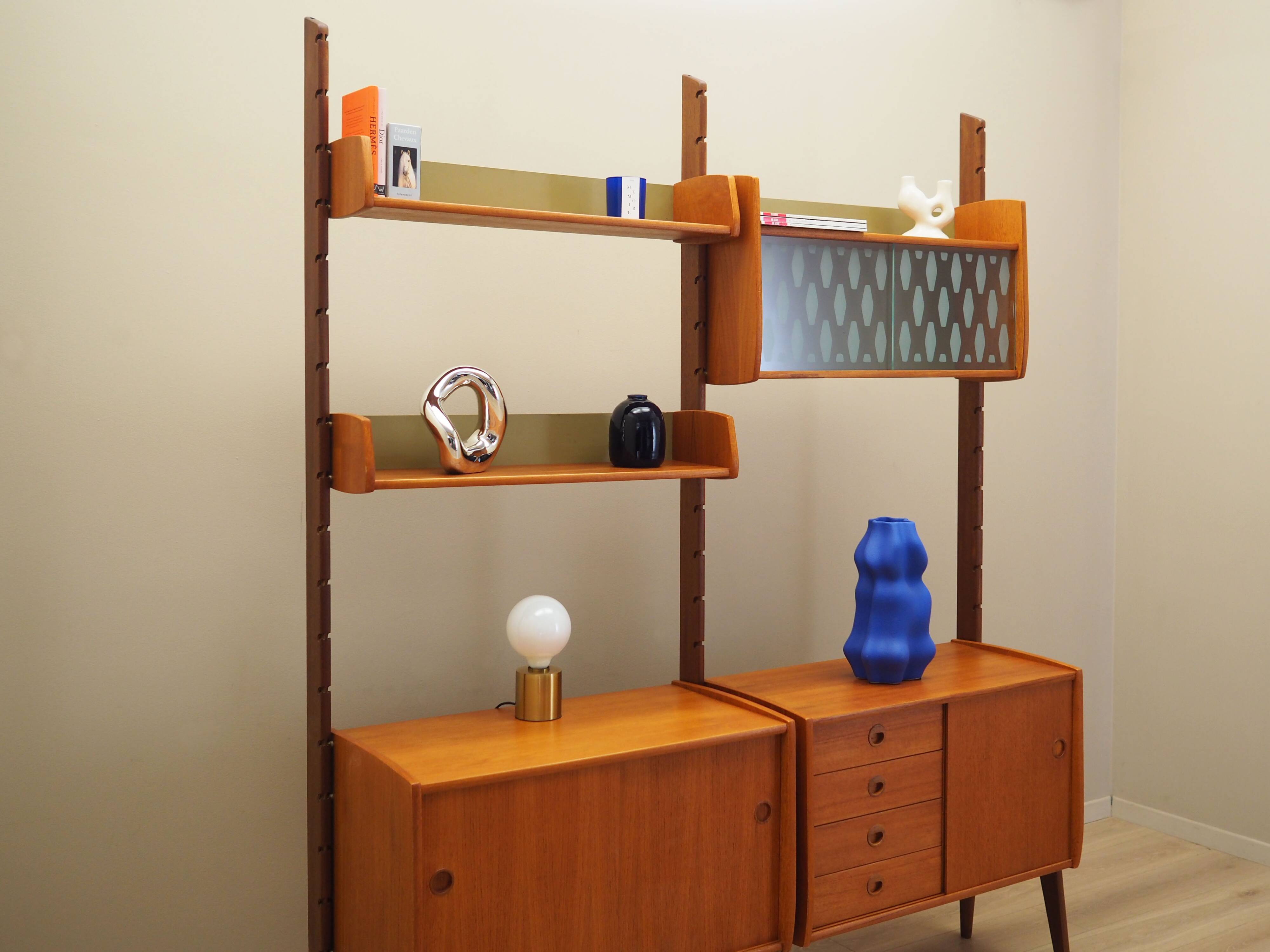 Teak system bookcase, Norwegian design, 1960s, production: Blindheim Mobelf