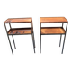 Pair of metal consoles
