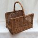 Panier à bûcher vintage en osier tressé