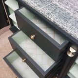 Old art deco chest of drawers restyled wagon green.