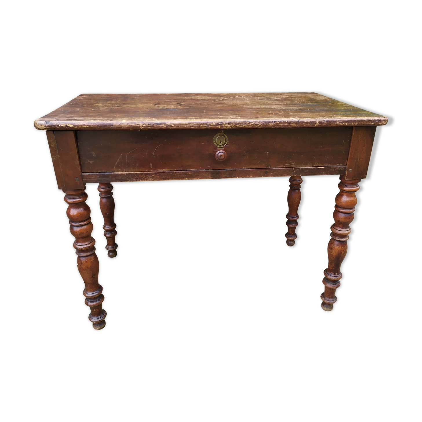 Desk with turned legs