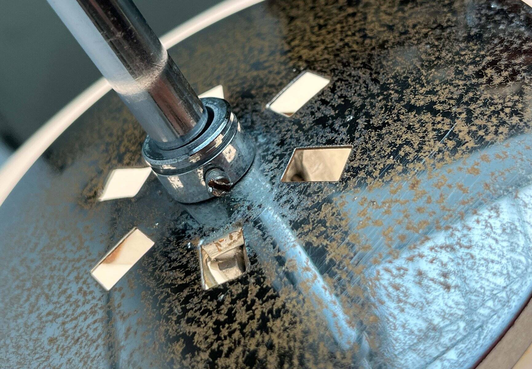 Minimalist suspended glass ball lamp from the vintage German space age by Glashütte Limburg, 1970s.