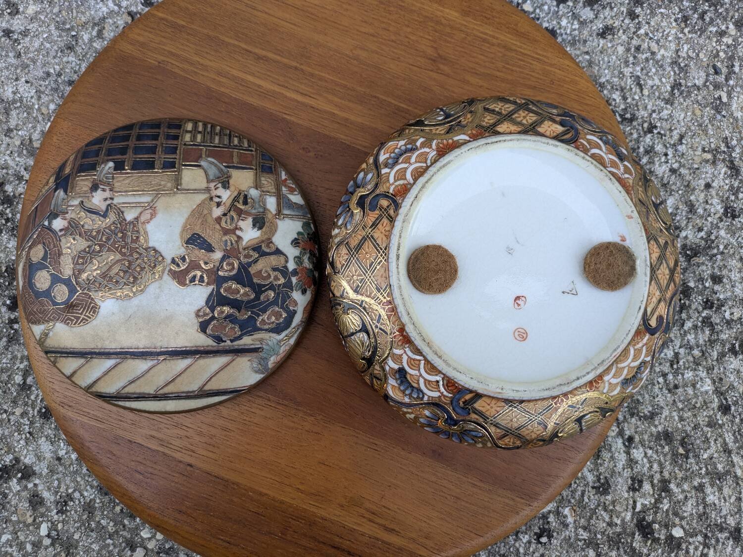 Ceramic Candy Jar, Vintage Japanese, Satsuma