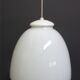 Vintage opaline pendant lamp, czechoslovakia 1950