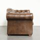 English cowhide leather Chesterfield 2-seater sofa in a luxurious colour