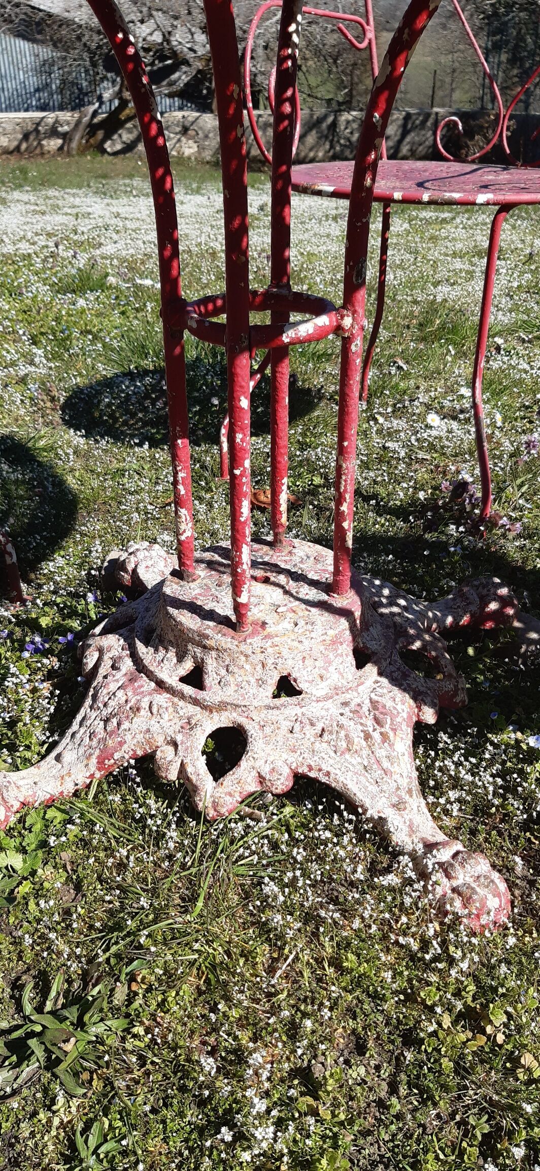 Wrought iron garden furniture