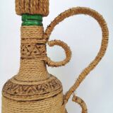 Vintage decorative rope bottle