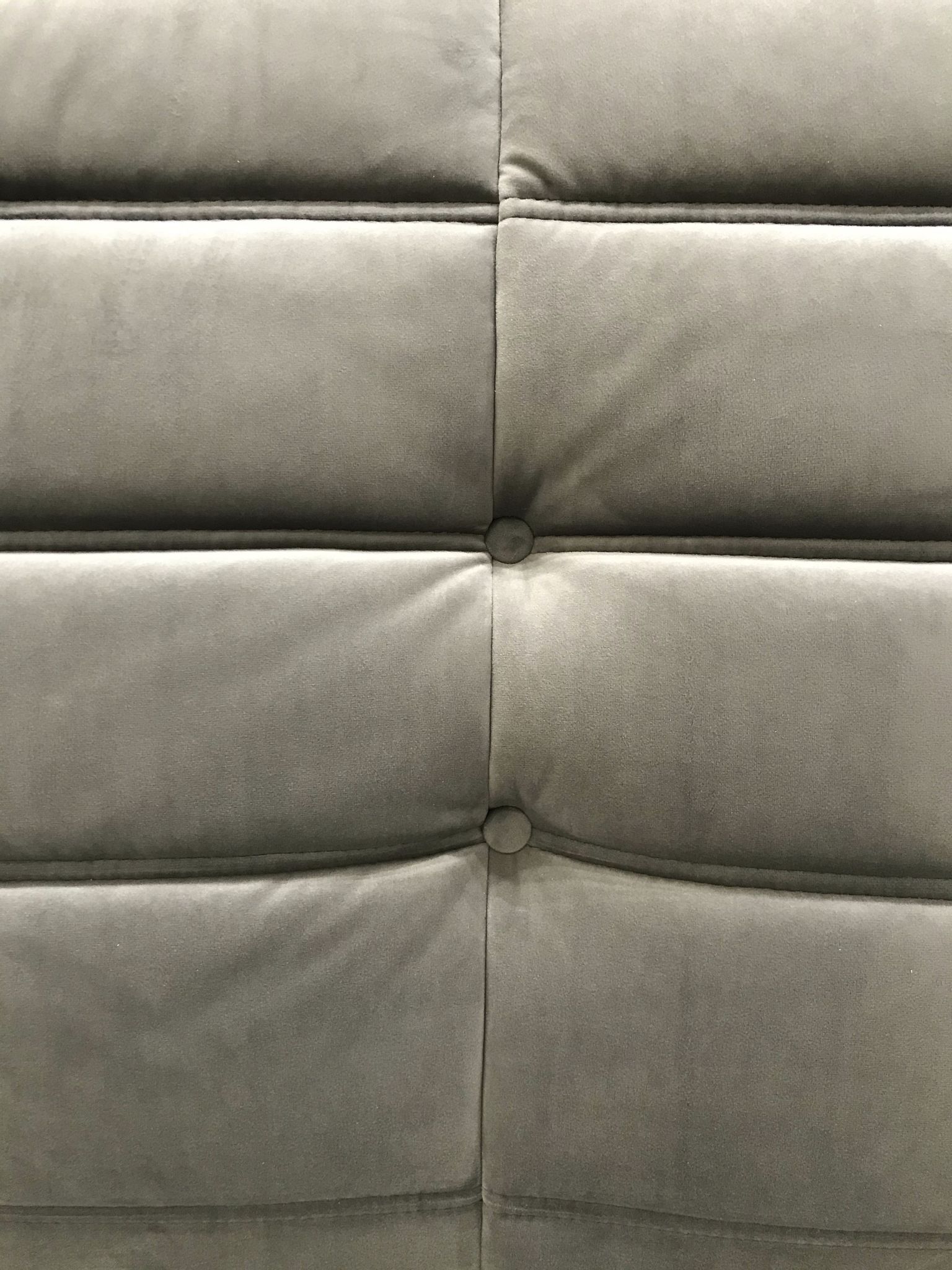 Togo in grey velvet by Michel Ducaroy for Ligne Roset