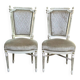 2 chaises Louis XVI médaillon carré du XIXème siècle