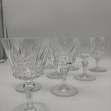 10 Baccarat Glasses, Model Picadilly, France, Crystal Stemmed Glasses