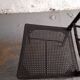 Black lacquered chair, faux bamboo, Chippendale, Jonathan Adler