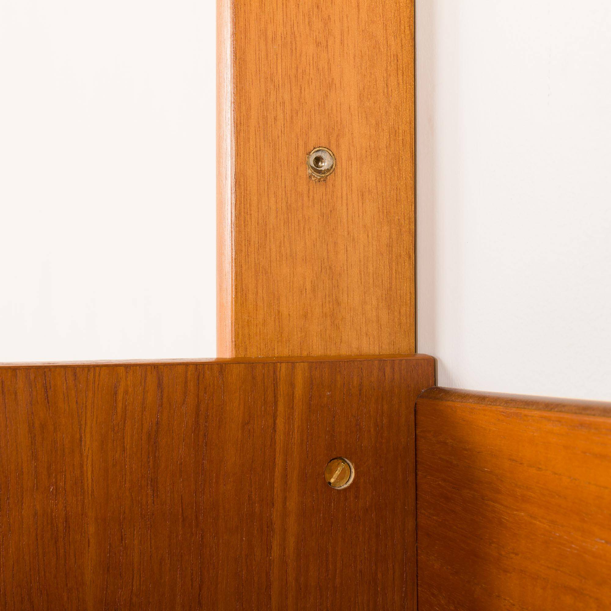 Scandinavian mid century teak free standing wall unit, 1960s