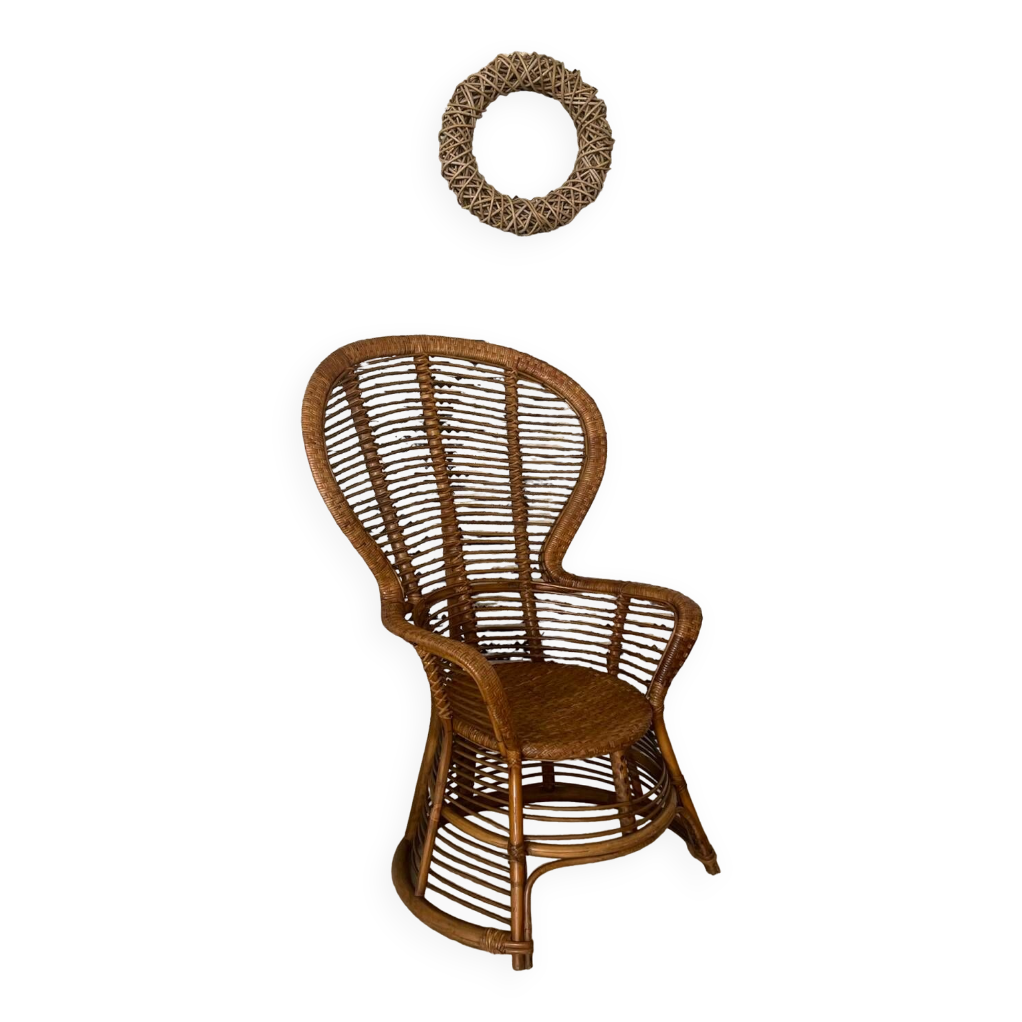 Rattan armchair 1960