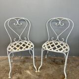 Pair of wrought iron chairs