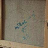 Original Swedish abstract oil painting on canvas "Abstract Rocks"