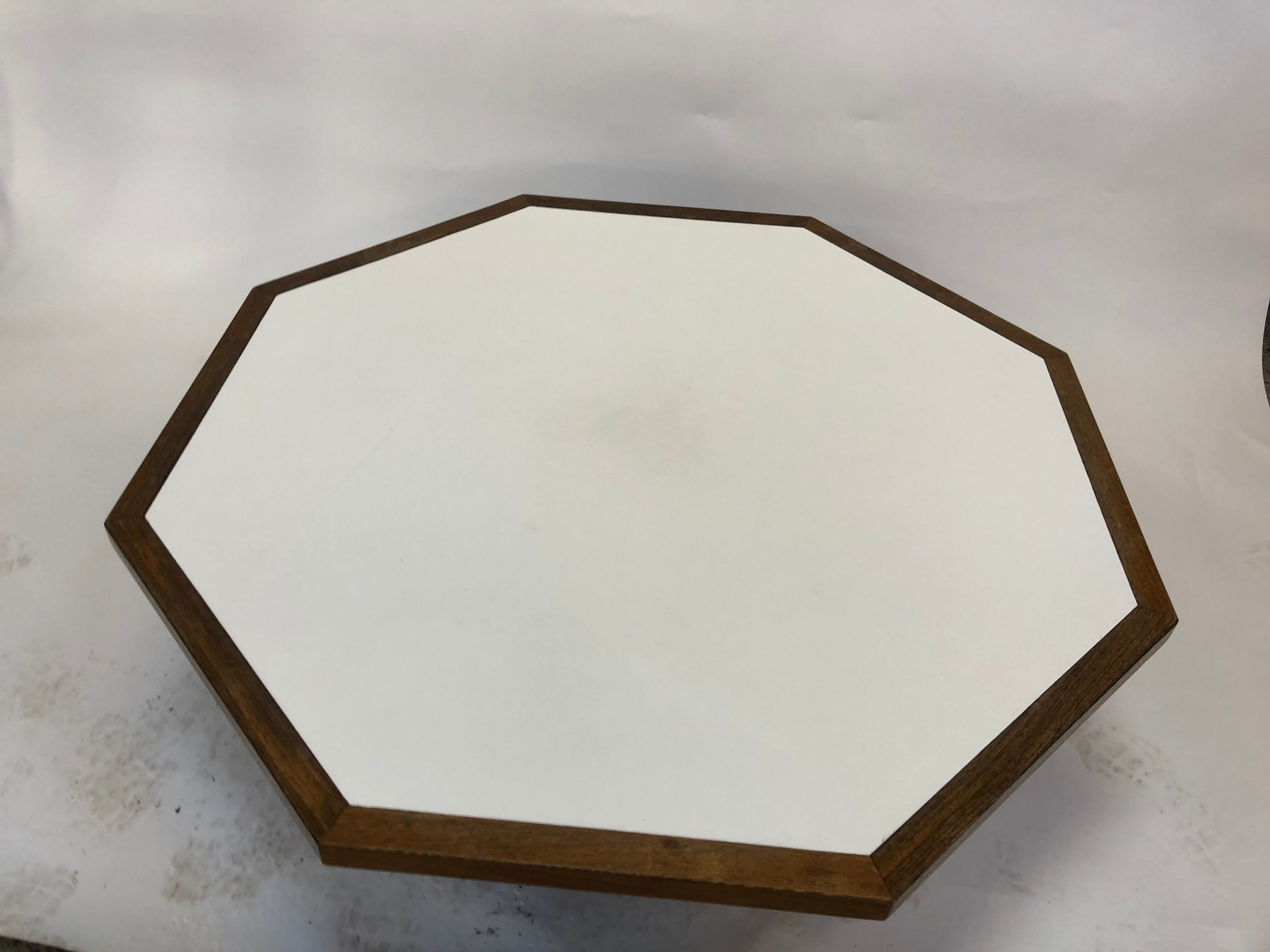 Vintage coffee table wenge hexagon 1960