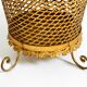 Large Mid-Century Regency umbrella stand made of gilded metal, Italy 1960s