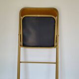 Folding chair Souvignet velvet and metal