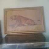 Lioness painting by Xavier Sager