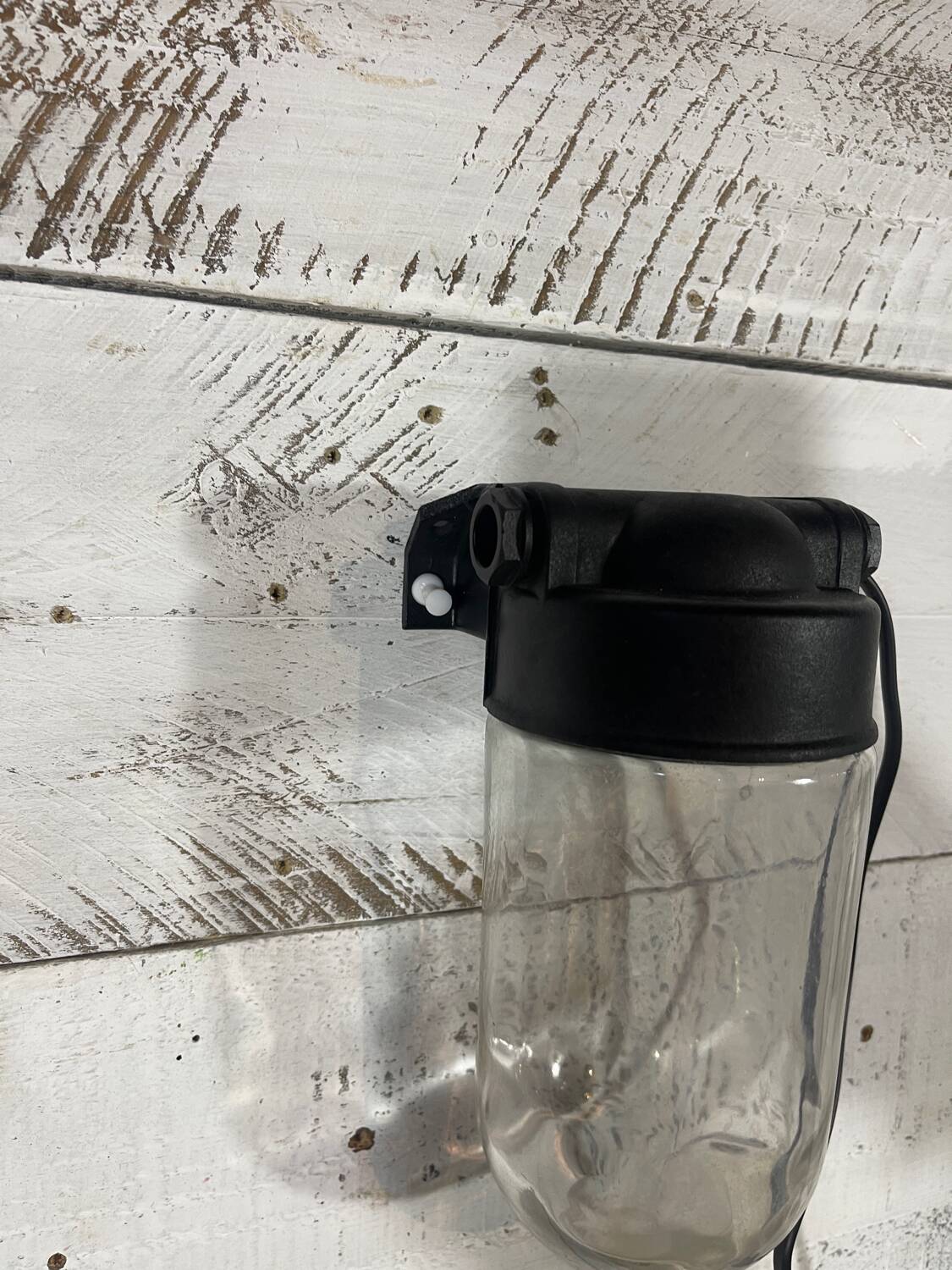 Glass and Bakelite wall light