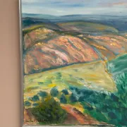 Original Swedish Oil on Canvas – "Landscape" by Lalla Blecher – Signed – Dated 1994 – Framed – 63 × 53 cm (24.8" × 20.9")