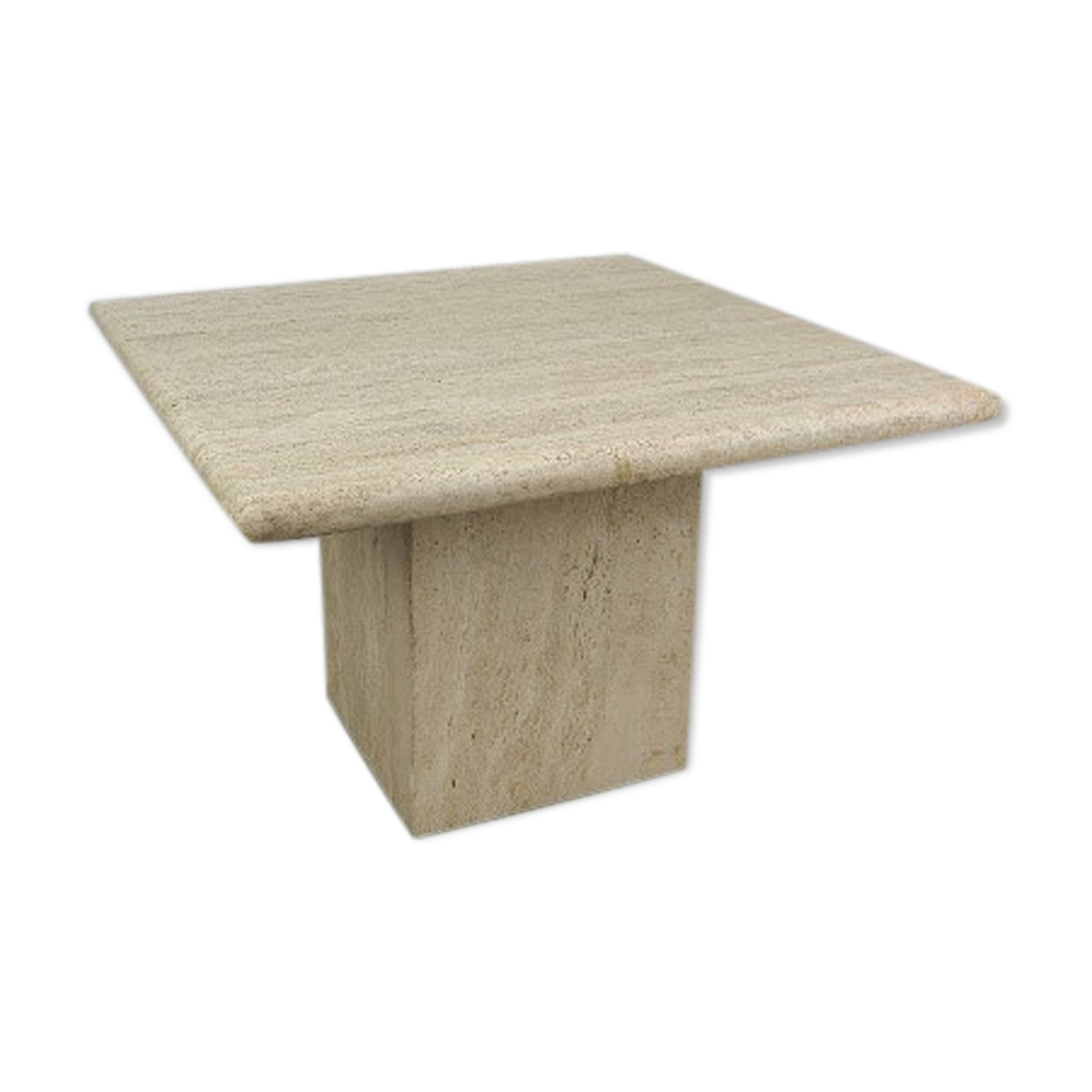 Travertine coffee table design 1970 vintage