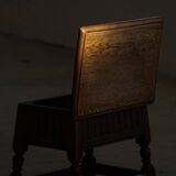 Scandinavian oak stool/box from the early 20th century, 1900s.