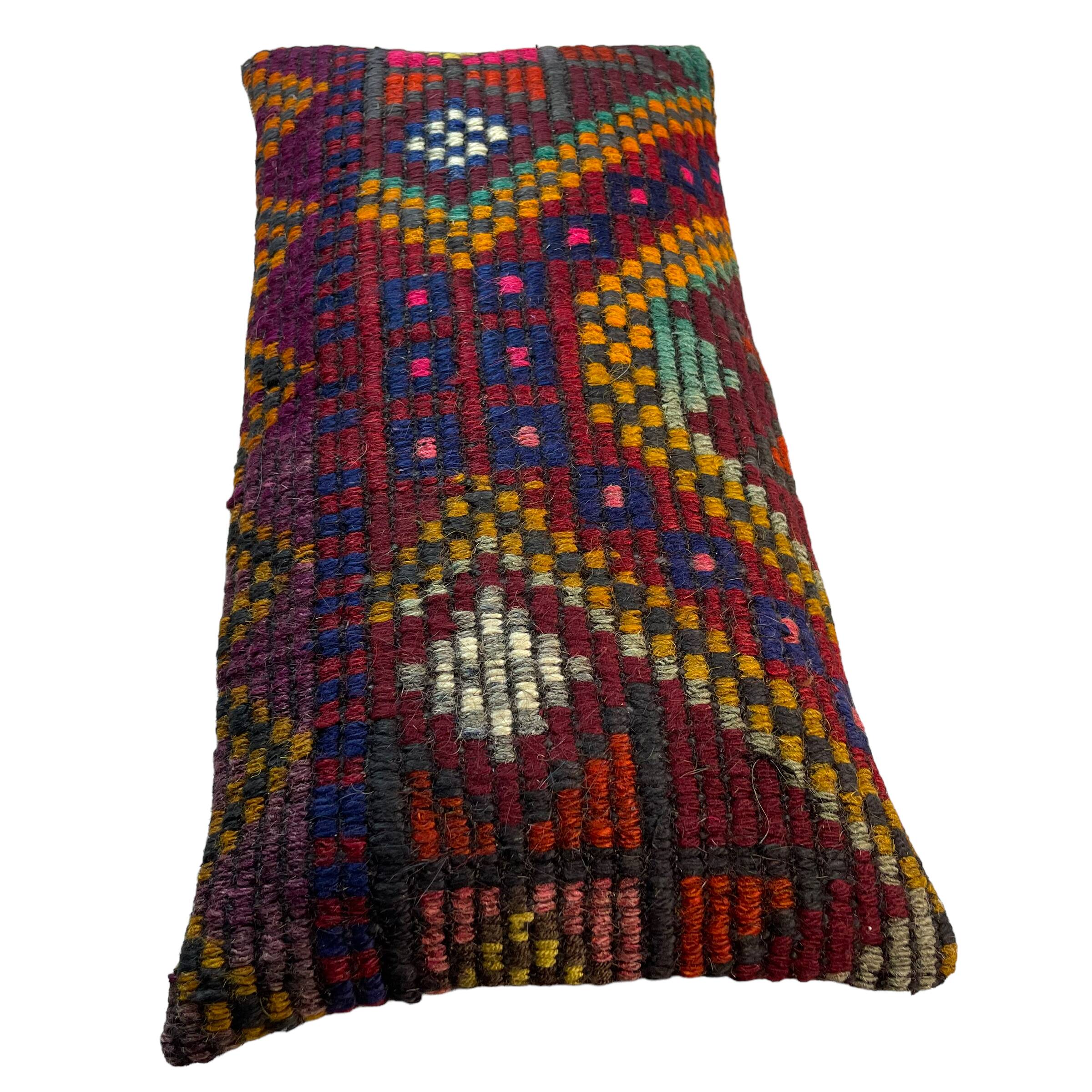 Vintage Turkish Kilim Cushion Cover , 30 x 60 cm