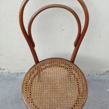 Pair of chairs Thonet n.  14 from 1861-1865, marked with a 1A label and a sun print
