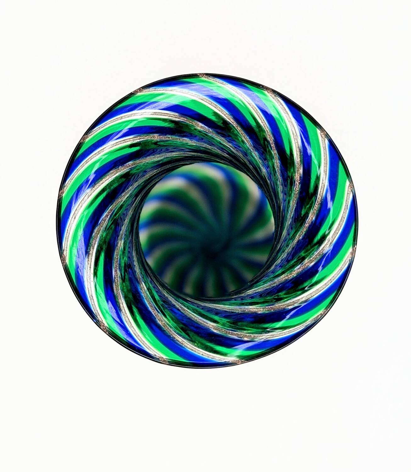 Vase vintage Murano Valentina rayé