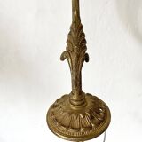 Applique ancienne en bronze et tulipe en verre