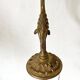 Antique bronze and glass tulip wall lamp