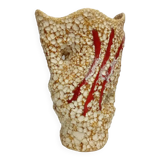 Vase in ceramic foam fat lava vallauris 60's