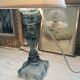 Paire de lampes en verre bleuté