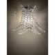 Set of Two Contemporary Italian Transparent “Felci” Murano Glass Wall Sconce