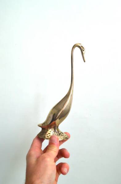 Couple of brass geese