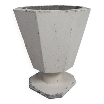 Heavy concrete garden vase, flower pot, 1950s